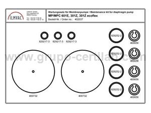 KIT MANUTENÇÃO ILMVAC MP/MPC 301 Z, 601 E, 301 Z ef